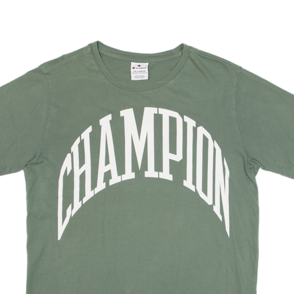 CHAMPION Boys T-Shirt Green 15-16Y Online now