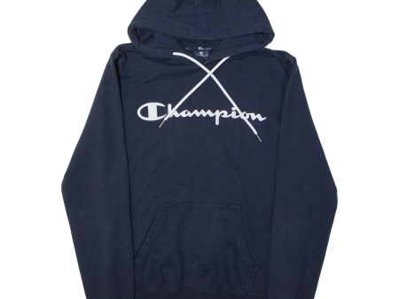 CHAMPION Mens Blue Hoodie M on Sale