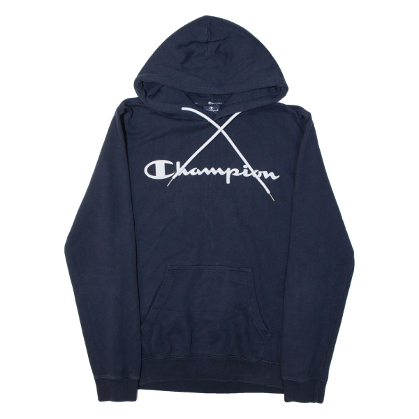 CHAMPION Mens Blue Hoodie M on Sale