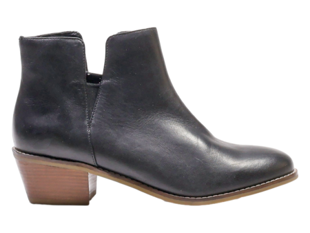 COLE HAAN Heeled Chelsea Boots Black Leather Womens UK 6 For Cheap