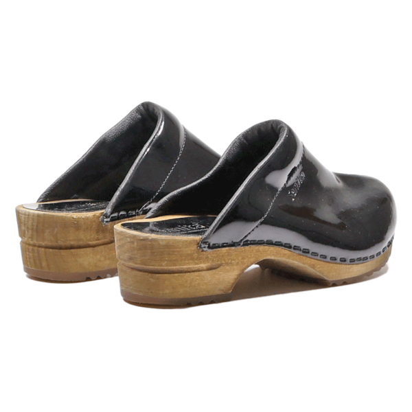 SANITA Clog Shoes Black Leather Womens UK 3 Online