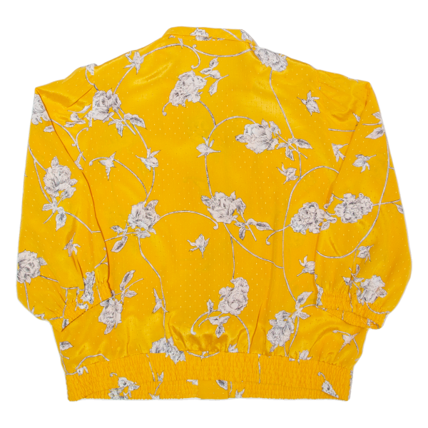 SOMMERMANN Womens Printed Shirt Gold Collared 3 4 Sleeve 90s Floral L Online Hot Sale