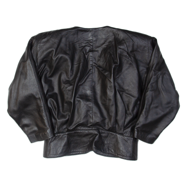 Womens Blazer Jacket Black Leather 90s XS Cheap