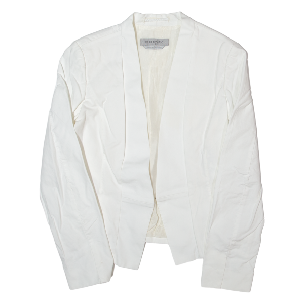 SPORTMAX Womens Blazer Jacket White UK 8 For Discount