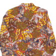 C&A Womens Printed Shirt Brown Collared Long Sleeve 90s Floral S Discount