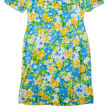 Womens Day Dress Blue Floral Short Sleeve Midi L For Discount