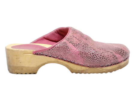 BLAGHORN Clog Shoes Pink Leather Womens UK 6 Cheap