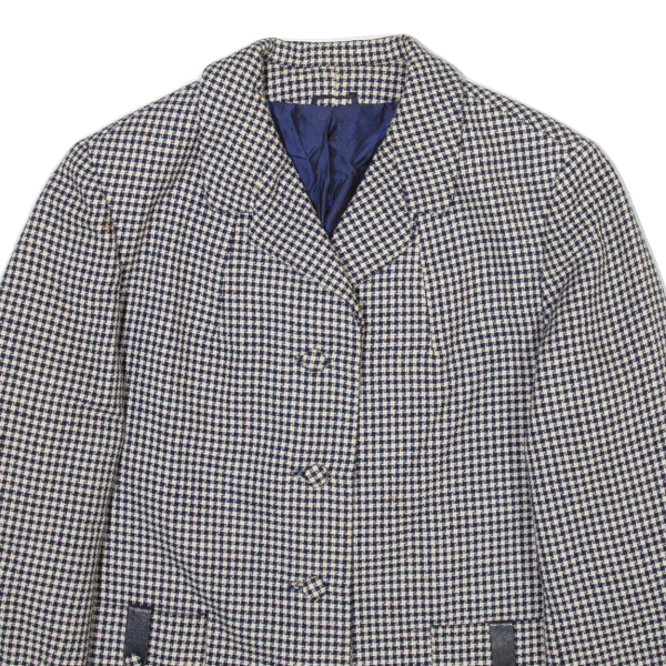 Womens Blazer Jacket Blue Tweed Check XS Sale