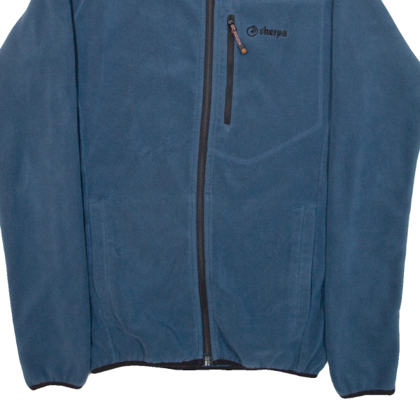 SHERPA Mens Fleece Jacket Blue XS Online now