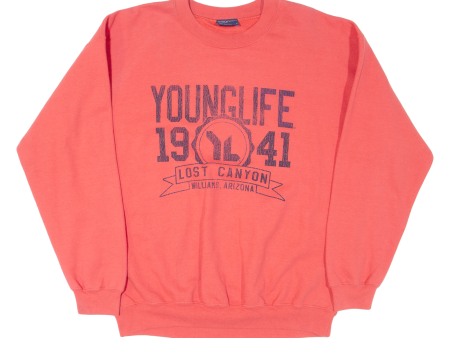 MV SPORTS Young Life Lost Canyon Mens Sweatshirt Pink USA L Cheap