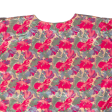 Womens Printed Blouse Pink 90s Silk Floral L Online Hot Sale