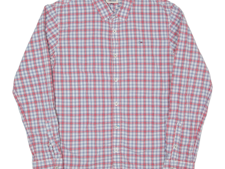 TOMMY HILFIGER Mens Shirt Red Check Long Sleeve L For Sale