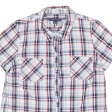 TOMMY HILFIGER Womens Shirt Blue Check L on Sale