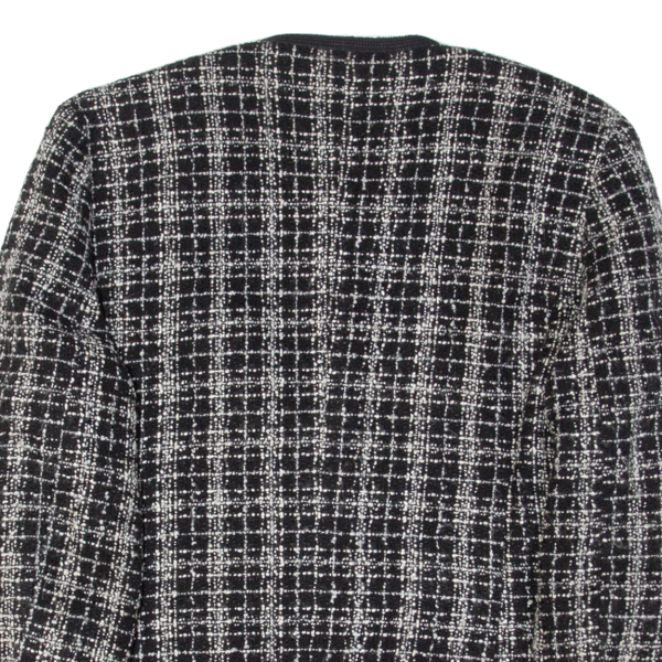 VIA NOLA Cardigan Style Womens Jacket Black Plaid M Hot on Sale