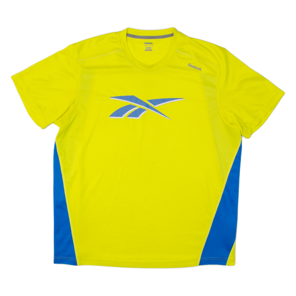 REEBOK Mens T-Shirt Yellow XL For Cheap