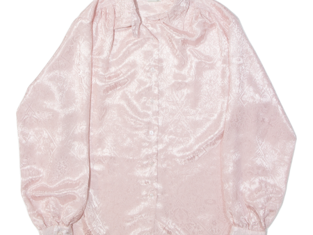 CV CHARLES VOGELE Womens Shirt Blouse Pink Collared Long Sleeve Floral S Online now