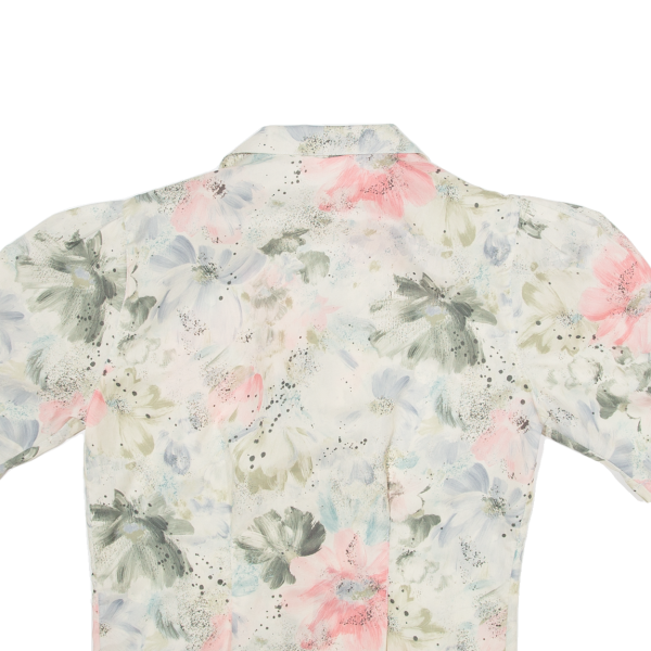 ACKERMANN Womens Printed Shirt Grey Collared Floral M For Sale