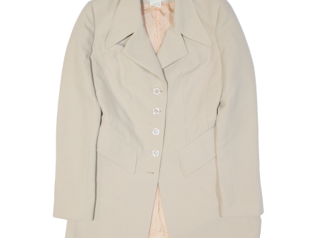 CCH Womens Blazer Jacket Beige S Fashion