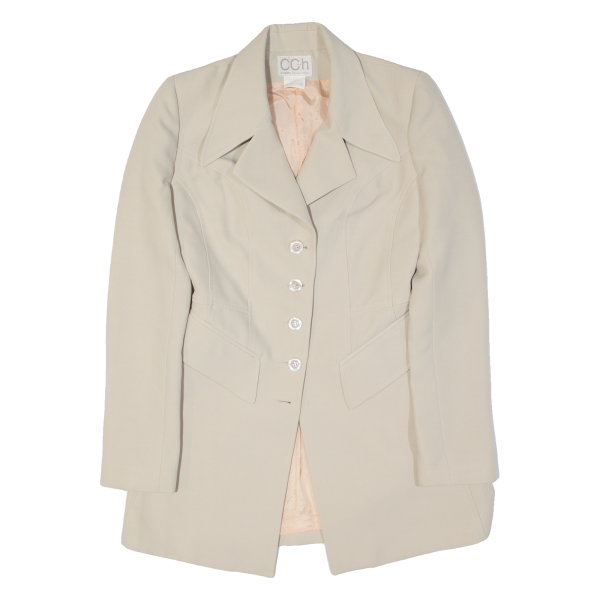 CCH Womens Blazer Jacket Beige S Fashion