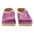 Clog Shoes Purple Leather Womens UK 4 Fashion