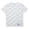 CHAMPION All Over Logo Print Mens T-Shirt White M Cheap