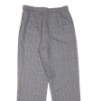 Check Womens Trousers Grey Regular Straight 90s W26 L26 For Discount