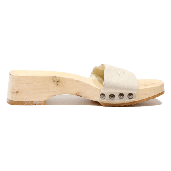 Slider Sandals Beige Synthetic Womens UK 7 Online now