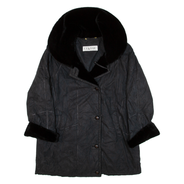 CLASSIC Womens Overcoat Coat Black XL Online Hot Sale