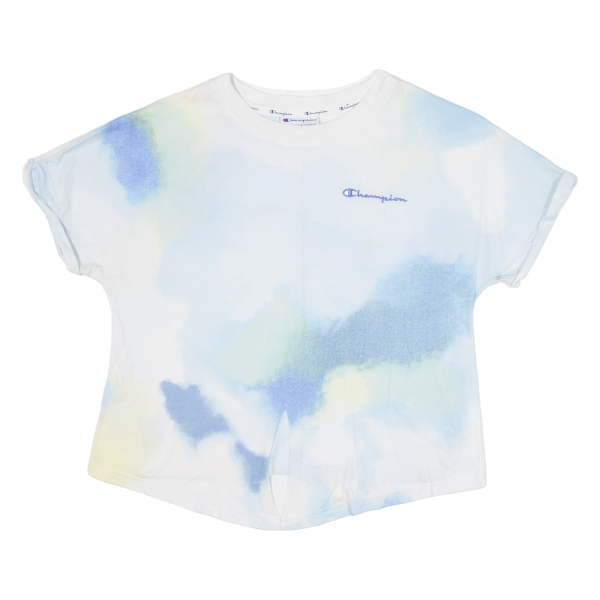 CHAMPION Womens T-Shirt Blue S For Cheap