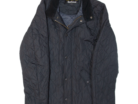 BARBOUR Mens Quilted Jacket Blue S Hot on Sale