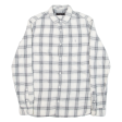 ALL SAINTS Mens Flannel Shirt Grey Check Long Sleeve S Online now