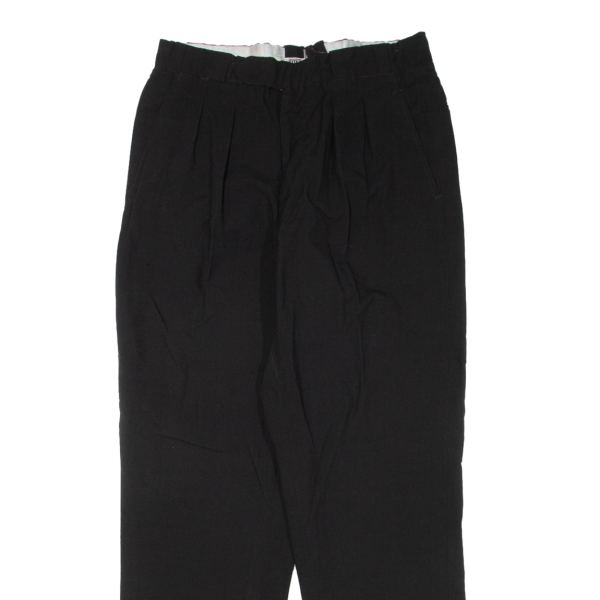 RITEX Pleated Mens Trousers Black Regular Straight W28 L28 on Sale