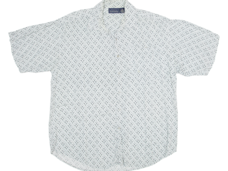 BASIC EDITIONS Mens Shirt Blue Diamond L Online now