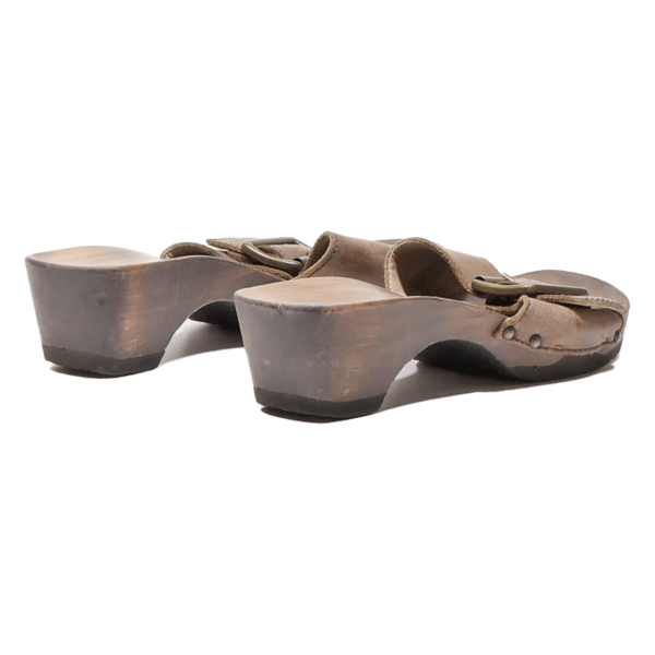 Slider Sandals Brown Leather Womens UK 6 Online Hot Sale