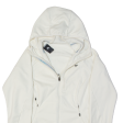 ADIDAS Fleece Lined Womens Jacket Cream Hooded UK 12 For Sale