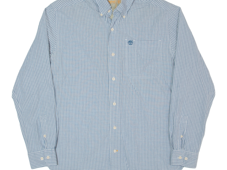 TIMBERLAND Mens Shirt Blue Check Long Sleeve M Online now