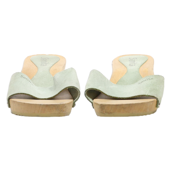 SANITA Slider Sandals Green Suede Womens UK 6 Supply