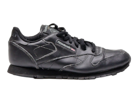 REEBOK Sneaker Trainers Black Leather Boys UK 4.5 Discount