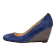 COLE HAAN Wedge Heels Blue Suede Womens UK 5.5 Online now