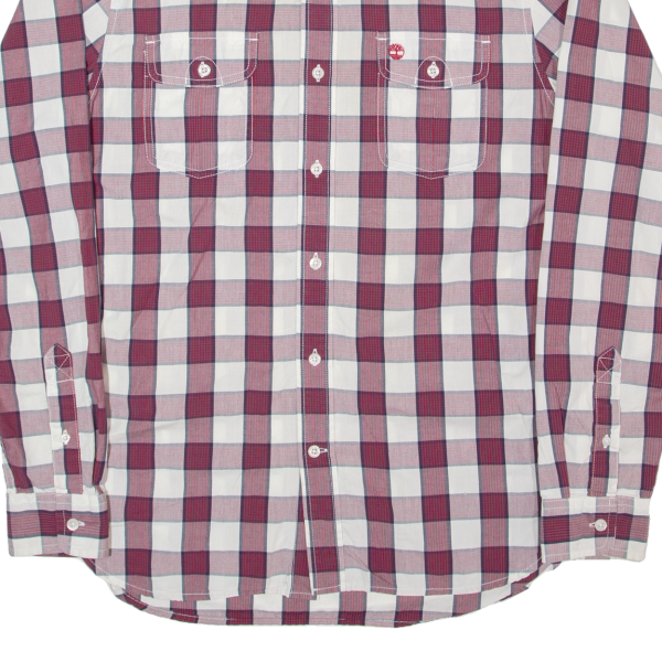 TIMBERLAND Mens Shirt Red Check Long Sleeve S Online Hot Sale