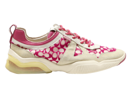 COACH Sneaker Trainers Pink Synthetic Womens UK 9 Sale