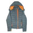 SUPERDRY Insulated Womens Puffer Jacket Blue Nylon Hooded S Online now