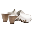 TOMARIS Clog Shoes White Leather Womens UK 6 Hot on Sale