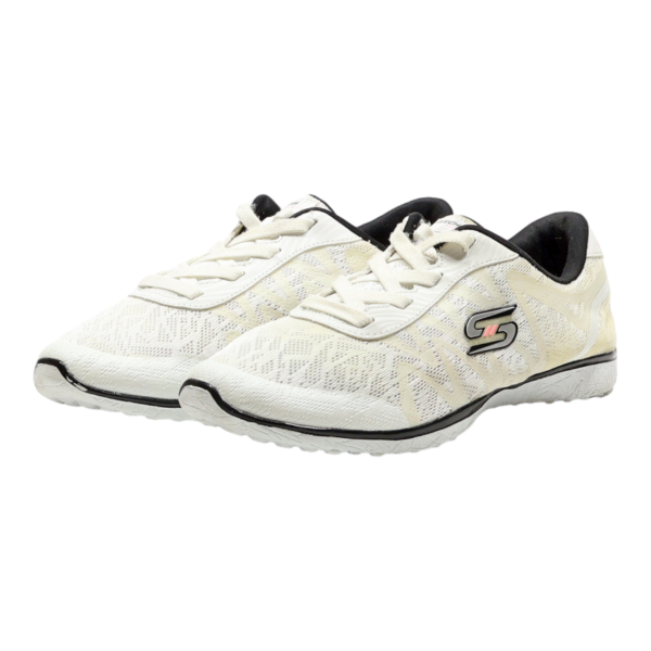 SKECHERS Sport-Active Sneaker Trainers Cream Synthetic Womens UK 8.5 For Sale