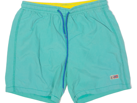 NAPAPIJRI Mesh-Lined Mens Swimming Shorts Green M W28 Hot on Sale