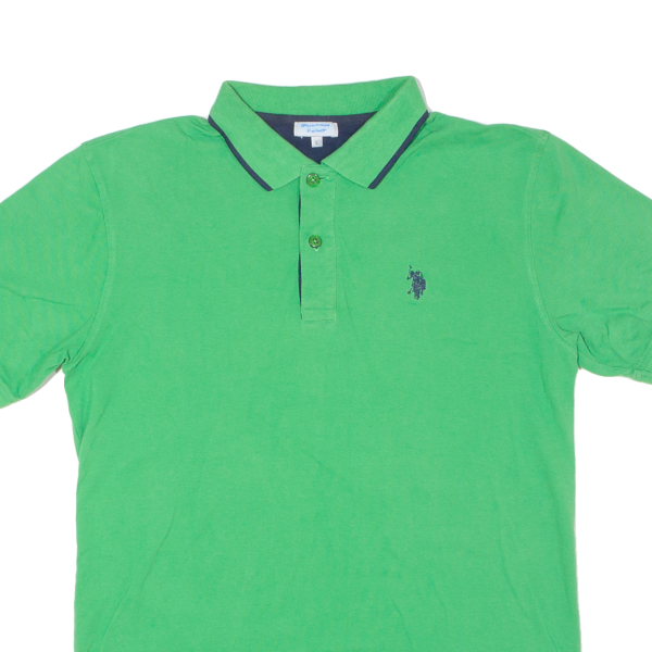 US POLO ASSN Mens Polo Shirt Green L For Sale