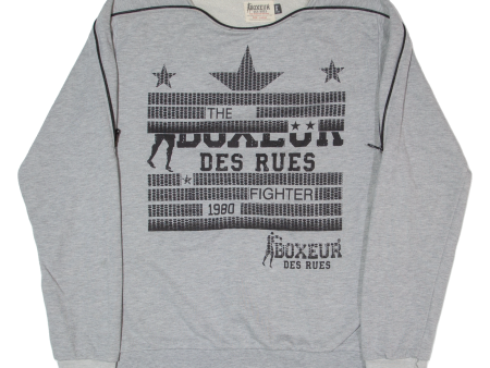 BOXEUR Mens Sweatshirt Grey L Online Sale