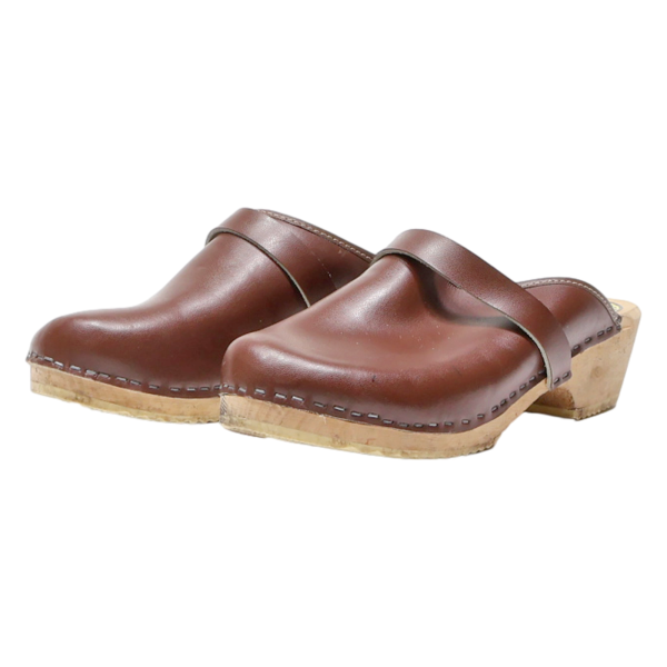 TORPATOFFELN Clog Shoes Brown Leather Womens UK 6 Cheap