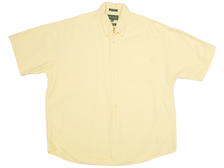 HILL & ARCHER Oxford Mens Plain Shirt Yellow XL Online