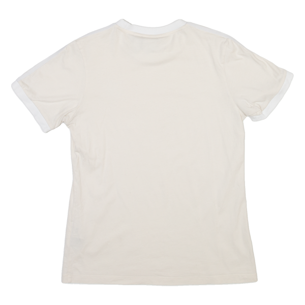 ADIDAS Womens T-Shirt Cream UK 12 Discount